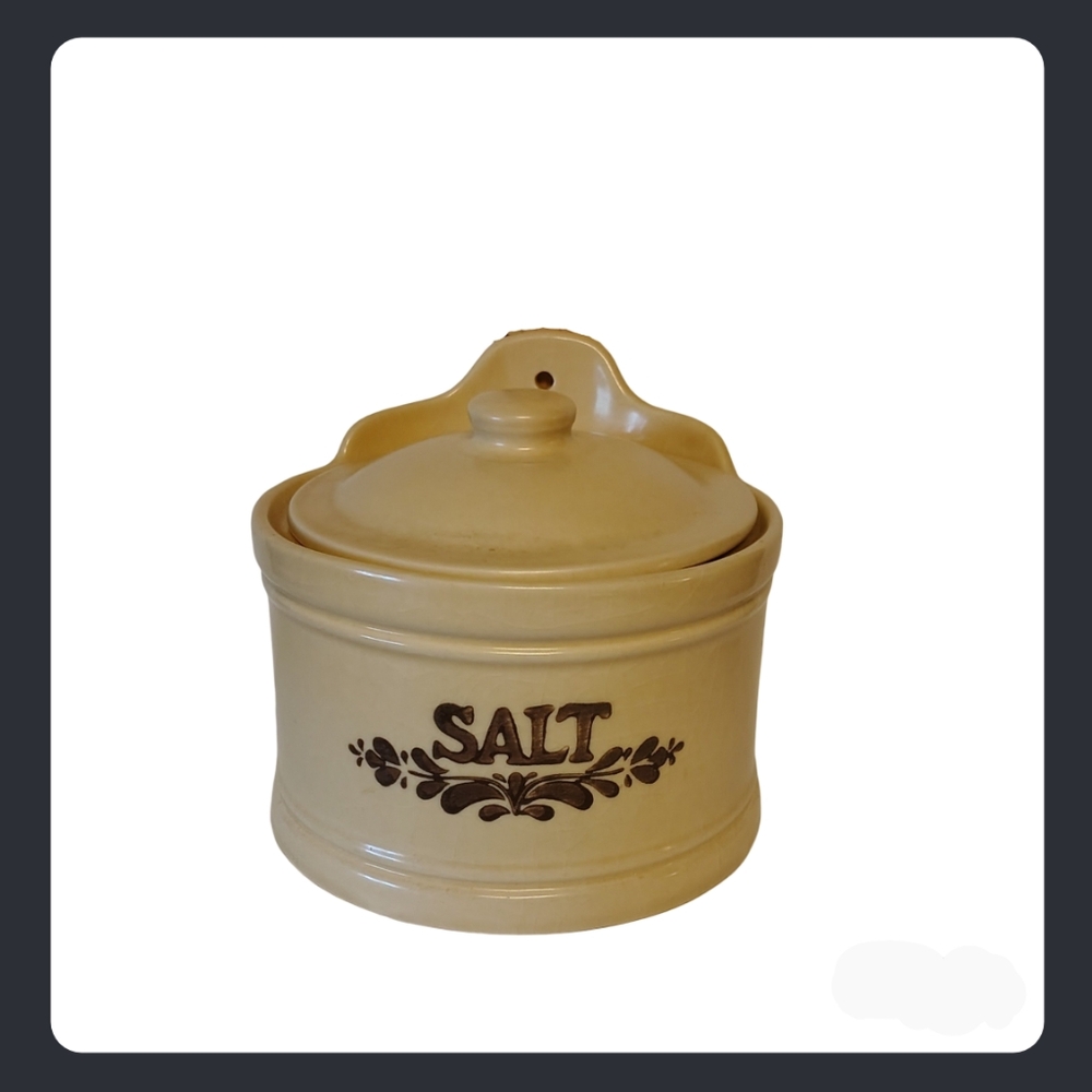 Vintage Pfaltzgraff Lidded Salt Crock